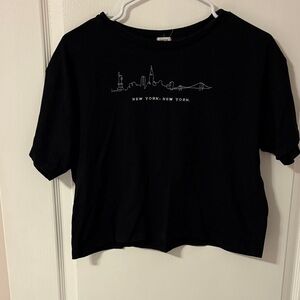 Garage Black New York Skyline Tee